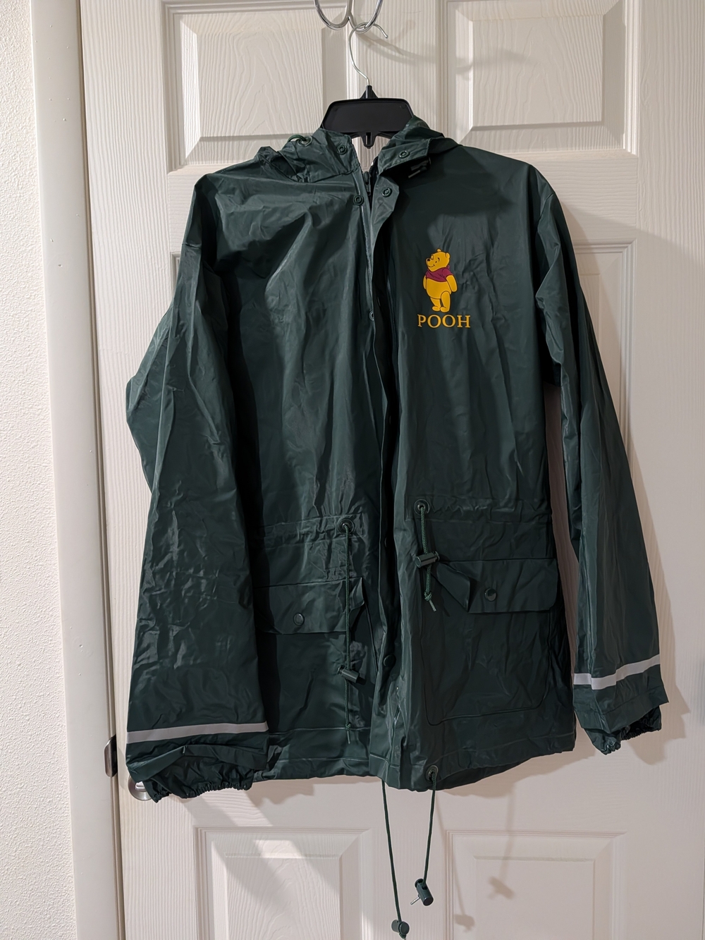 Disney Dark Green Winnie the Pooh Hooded Raincoat with Pouch